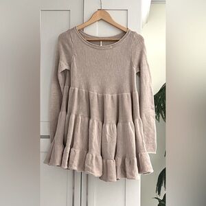 Free People Knit Tiered Mini Dress